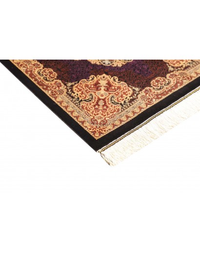 Tappeto Ghom seta Persia marrone 60x91