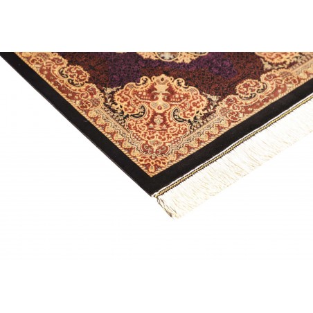 Tappeto Ghom seta Persia marrone 60x91