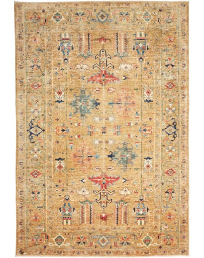 Tappeto Kazak Fine Pakistan marrone grigio 166x242