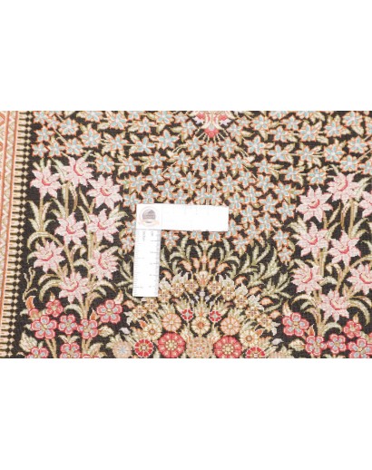Tappeto Ghom seta Persia giallo marrone 60x89