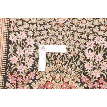 Tappeto Ghom seta Persia giallo marrone 60x89
