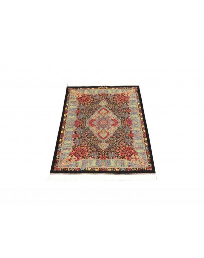 Tappeto Ghom seta Persia beige grigio 61x91