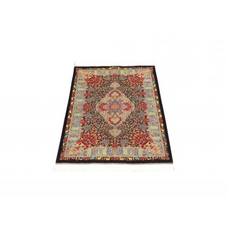 Tappeto Ghom seta Persia beige grigio 61x91