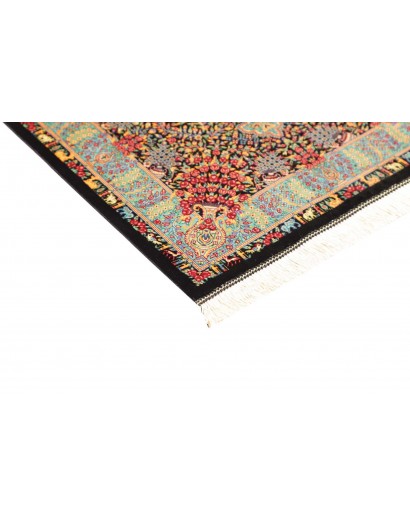 Tappeto Ghom seta Persia beige grigio 61x91