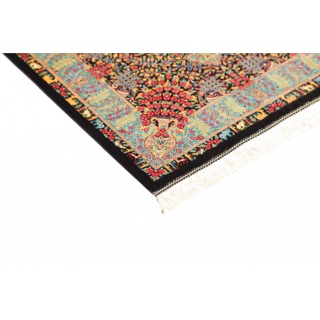 Tappeto Ghom seta Persia beige grigio 61x91
