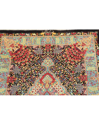 Tappeto Ghom seta Persia beige grigio 61x91