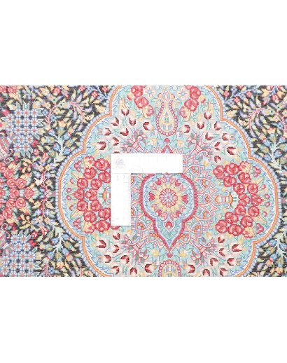 Tappeto Ghom seta Persia beige grigio 61x91