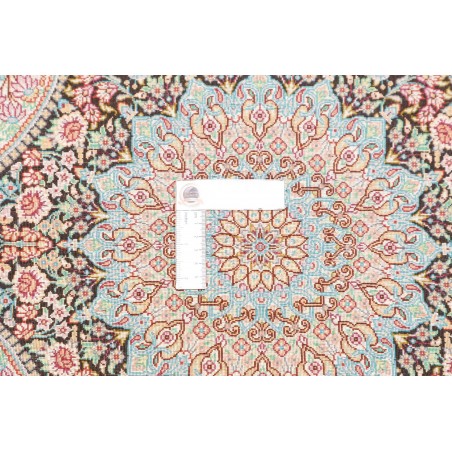 Tappeto Ghom seta Persia marrone grigio 58x90