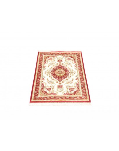 Tappeto Ghom seta Persia giallo marrone 60x87