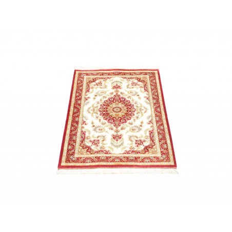 Tappeto Ghom seta Persia giallo marrone 60x87