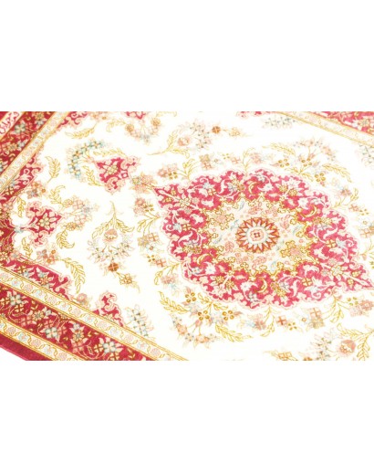 Tappeto Ghom seta Persia giallo marrone 60x87