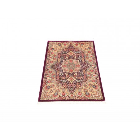 Tappeto Ghom seta Persia beige grigio 61x94