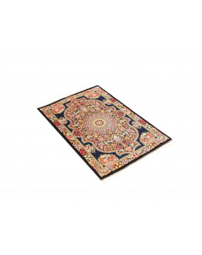 Tappeto Ghom seta Persia marrone beige 60x91