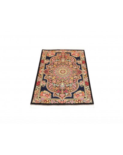 Tappeto Ghom seta Persia marrone beige 60x91