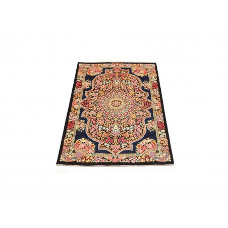 Tappeto Ghom seta Persia marrone beige 60x91