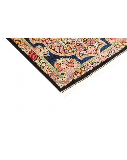 Tappeto Ghom seta Persia marrone beige 60x91