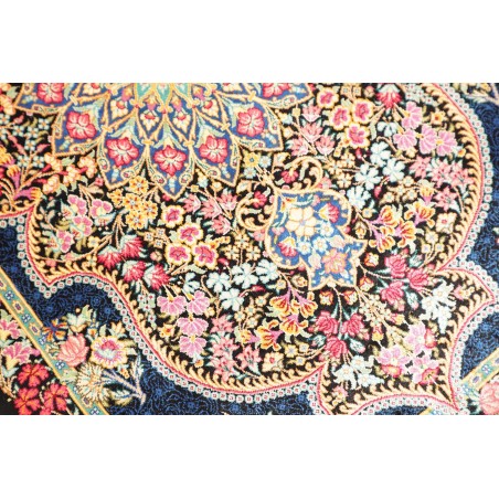 Tappeto Ghom seta Persia marrone beige 60x91