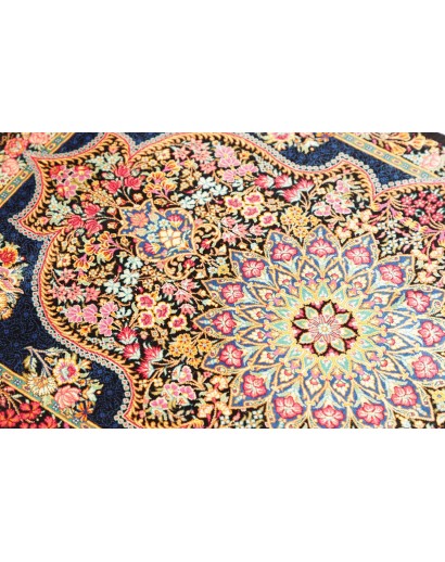 Tappeto Ghom seta Persia marrone beige 60x91