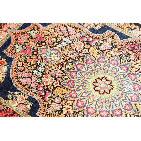 Tappeto Ghom seta Persia marrone beige 60x91