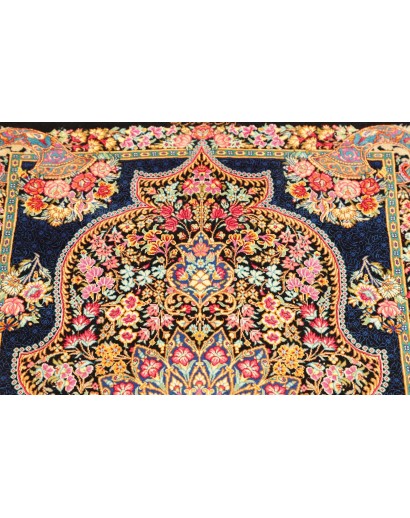 Tappeto Ghom seta Persia marrone beige 60x91