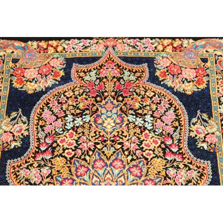 Tappeto Ghom seta Persia marrone beige 60x91