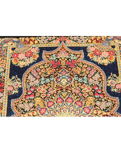 Tappeto Ghom seta Persia marrone grigio 58x89