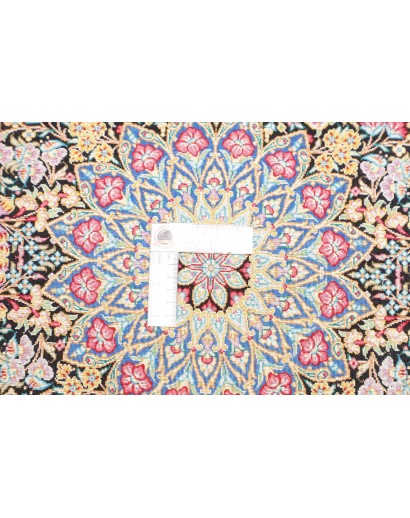 Tappeto Ghom seta Persia marrone grigio 58x89