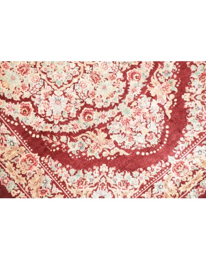 Tappeto Ghom seta Persia giallo marrone 61x91