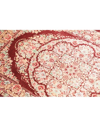 Tappeto Ghom seta Persia giallo marrone 61x91