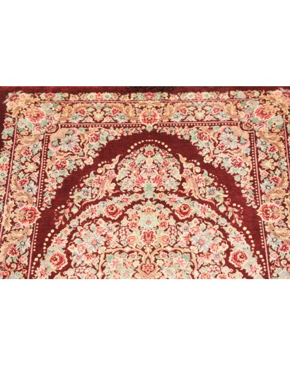 Tappeto Ghom seta Persia giallo marrone 61x91