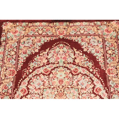 Tappeto Ghom seta Persia giallo marrone 61x91