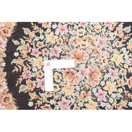 Tappeto Ghom seta Persia marrone blu 59x93