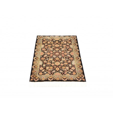 Tappeto Ghom seta Persia marrone blu 60x87