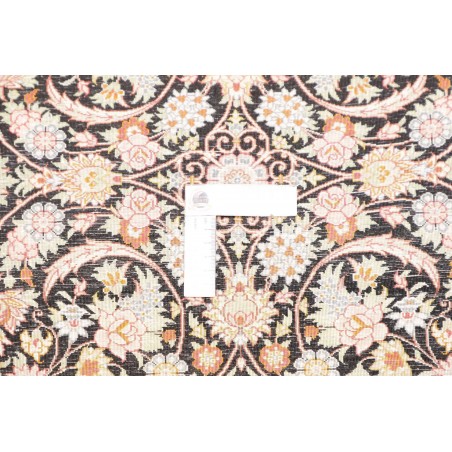 Tappeto Ghom seta Persia marrone blu 60x87