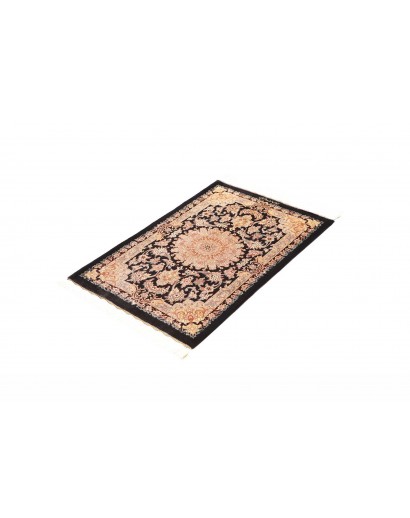 Tappeto Ghom seta Persia giallo rosso 62x90