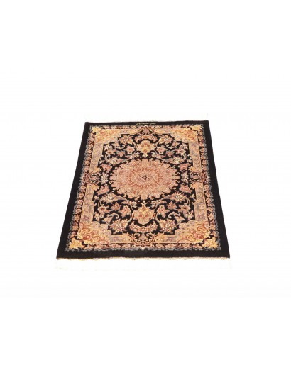 Tappeto Ghom seta Persia giallo rosso 62x90