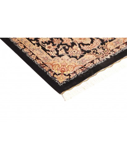 Tappeto Ghom seta Persia giallo rosso 62x90