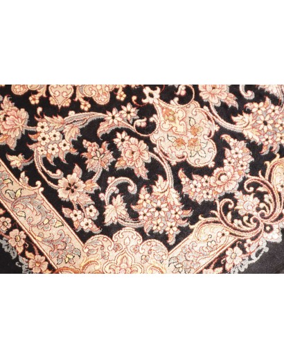 Tappeto Ghom seta Persia giallo rosso 62x90