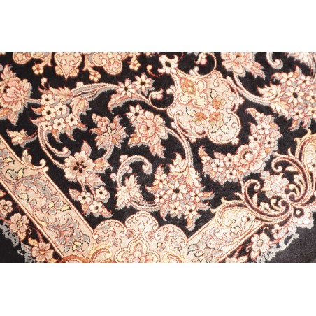 Tappeto Ghom seta Persia giallo rosso 62x90