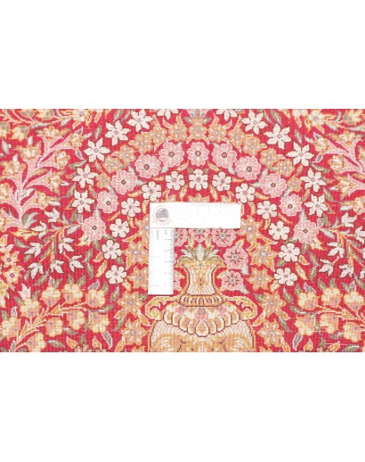 Tappeto Ghom seta Persia marrone 63x94