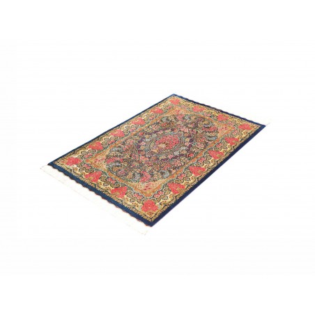 Tappeto Ghom seta Persia marrone 81x120
