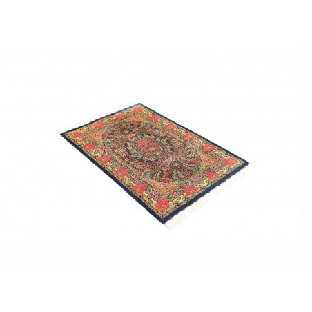 Tappeto Ghom seta Persia marrone 81x120