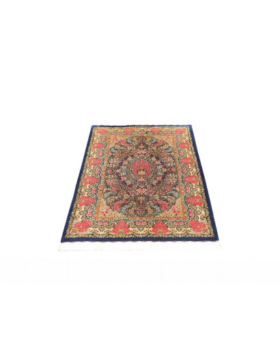 Tappeto Ghom seta Persia marrone 81x120