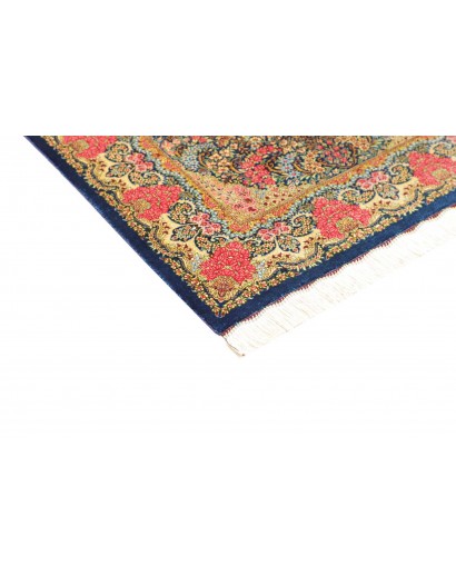Tappeto Ghom seta Persia marrone 81x120