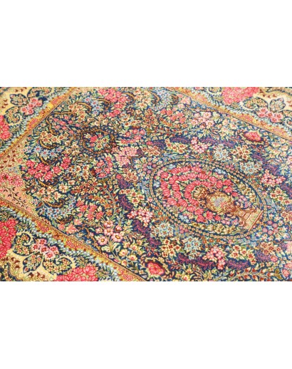 Tappeto Ghom seta Persia marrone 81x120