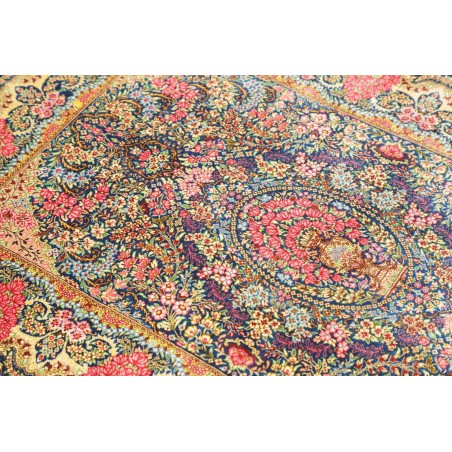 Tappeto Ghom seta Persia marrone 81x120