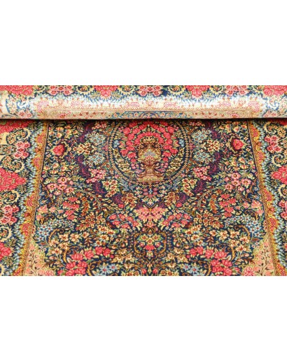 Tappeto Ghom seta Persia marrone 81x120