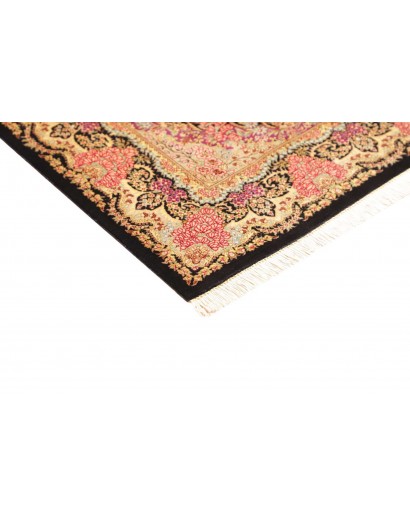Tappeto Ghom seta Persia marrone 79x120