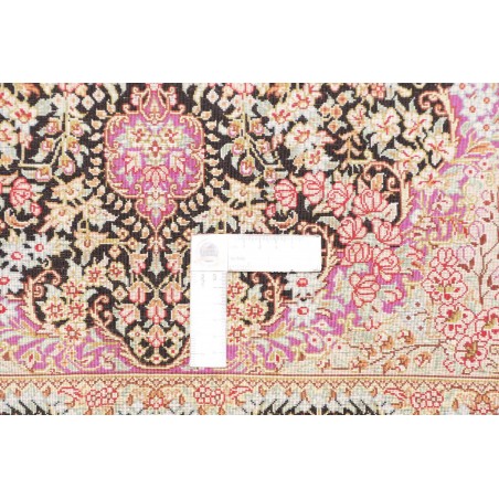Tappeto Ghom seta Persia marrone 79x120