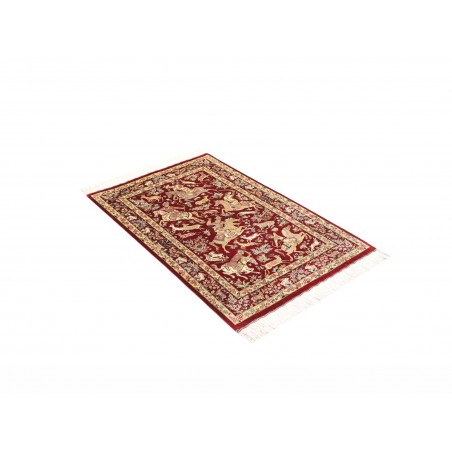 Tappeto Ghom seta Persia giallo marrone 80x124